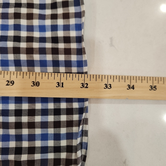 Moods Of Norway Shirt Mens XXL Blue Check Gingham Long Sleeve 100% Cotton - Picture 10 of 11